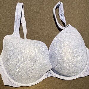 Cacique Bra Boost Plung Underwire Lane Bryant Purple Lace 40DD
